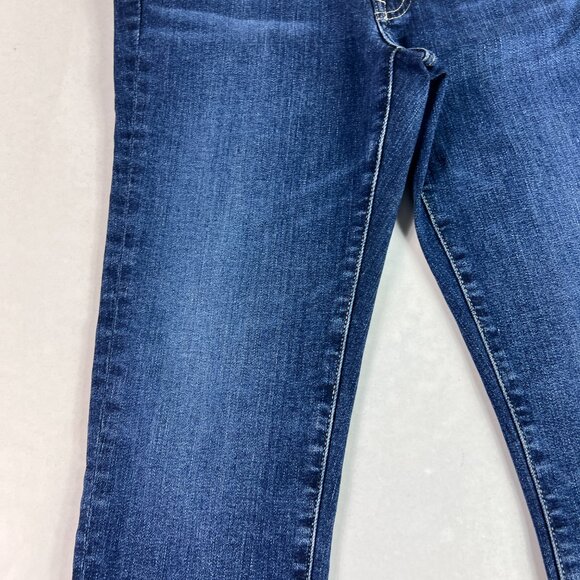 Edwin Jeans Women's 28x24* Pixie Crop 9" Mid Rise Skinny Blue Faded Denim Tag 27 - Picture 5 of 16
